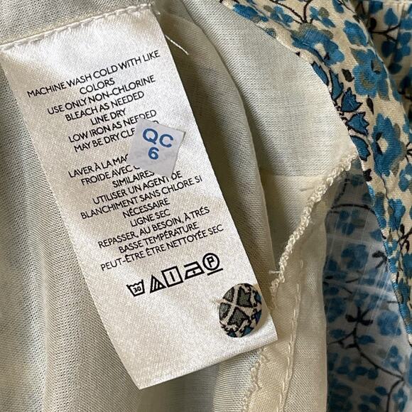 NWOT Anthropologie The Peregrine Midi Dress Blue Green Floral Prairie Boho Small - Picture 11 of 12